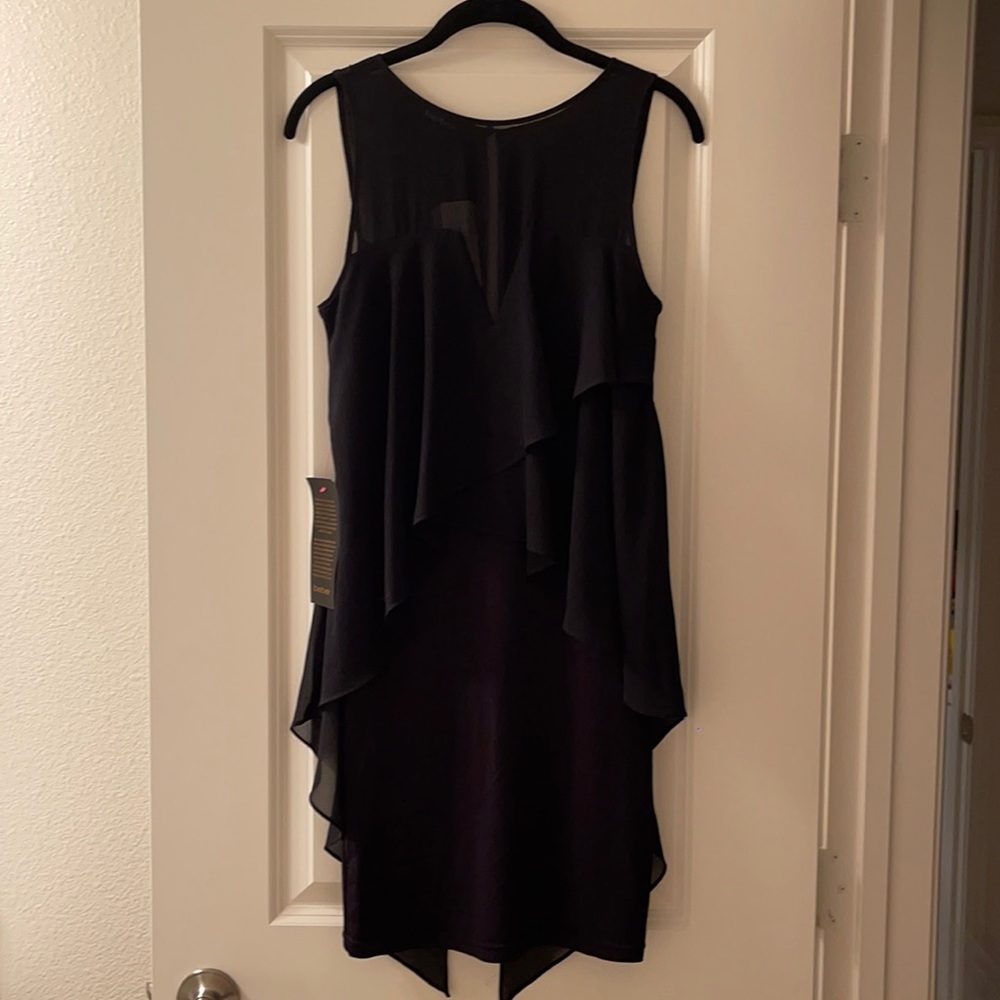 BEBE Black Mesh Mini Dress - Size S/P